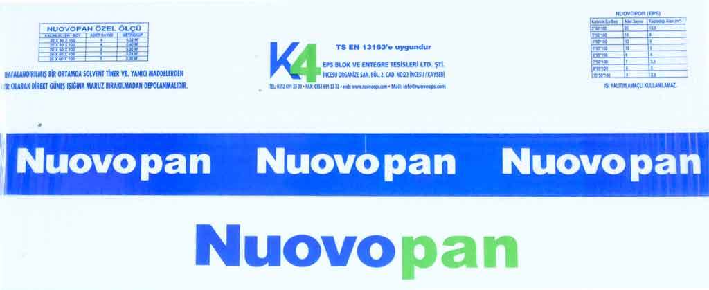 Nuovopan Beyaz Ambalaj Ürünü 8-10kg/m3