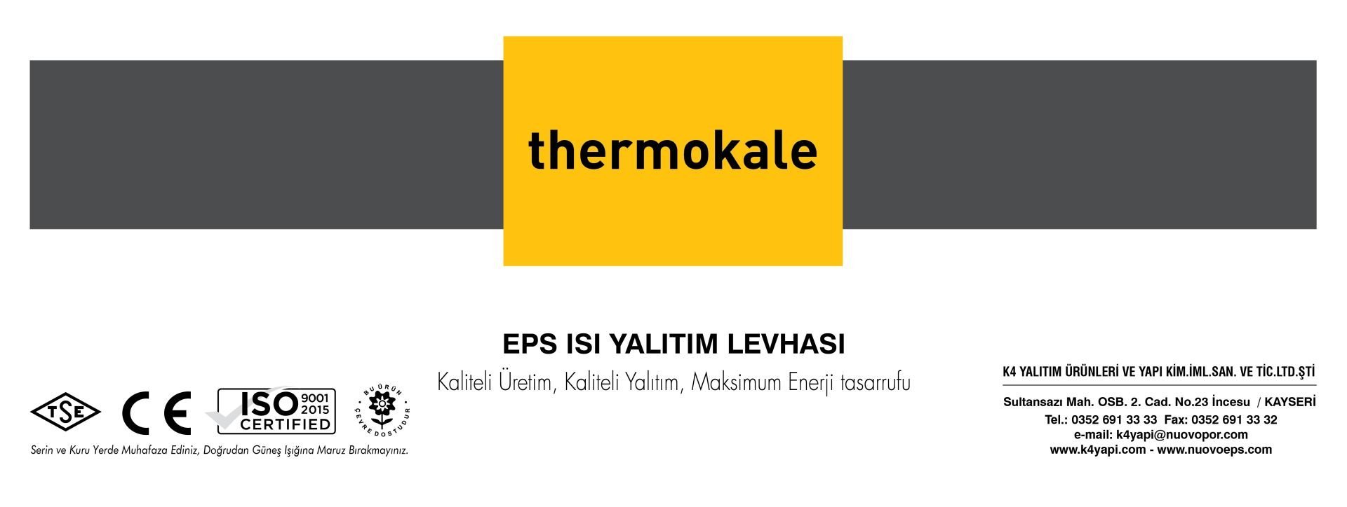 Thermokale Karbonlu Isı Yalıtım Levhası 16kg/m3-GOLD